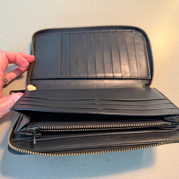 COACH large zip around wallet 8.5x4.5 Signature canvas - Picture 4 of 5